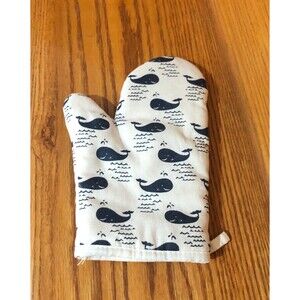 Whale Print Oven Mitt - 1pc